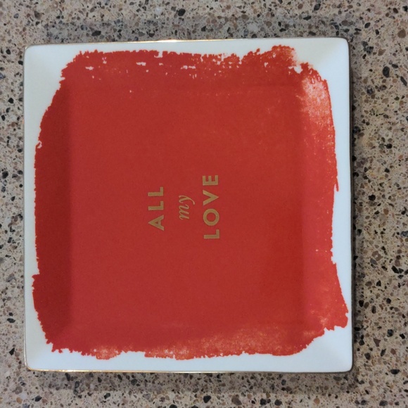 NWT/KATE SPADE "ALL my LOVE" Porcelain Tray - Picture 2 of 6